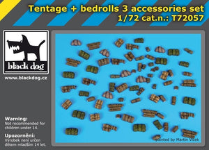 Black Dog T72057 Tentage plus bedrols 3 accessories set 1/72 – immagine 3