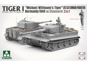Takom 2201 Tiger I Late Production w/zimmerit Normandy 1944 Sd.Kfz. 181 Pz.Kpfw. VI Ausf. E &amp;quot;Michael Wittmann&amp;#39;s Tiger&amp;quot;(Late/Late Command) 1/35 – image 3