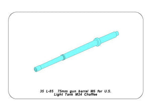 Aber 35L-085 75mm Gun barrel for U.S. light tank M24 Chaffee 1/35 – zdjęcie 9