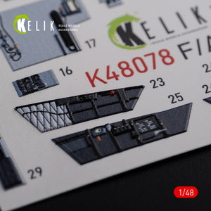 KELIK K48078 F/A-18F Super Hornet interior 3D decals for MENG kit 1/48 – zdjęcie 5