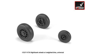 Armory Models AW32305 F-117A Nighthawk wheels w/ weighted tires 1/32