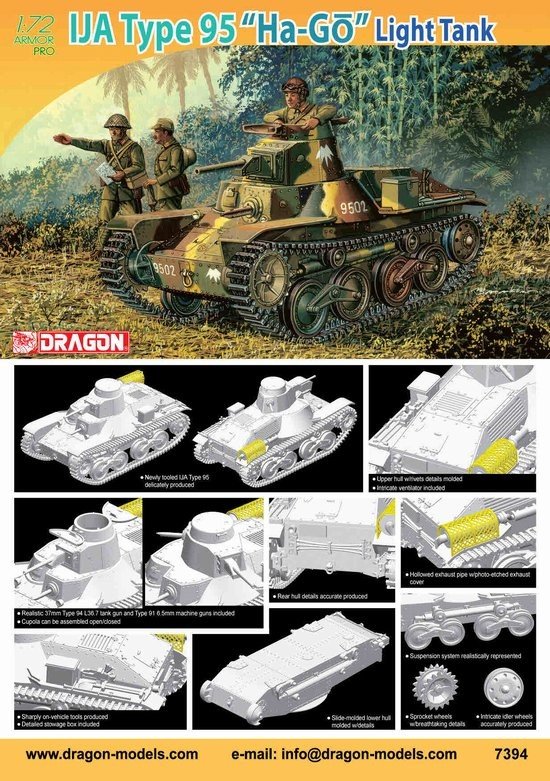 Dragon 7394 IJA Type 95 Ha-G 333, Light Tank 1/72 – image 4