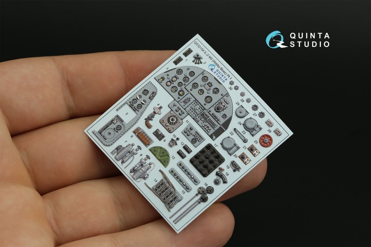 Quinta Studio QD32154 IL-2M3 3D-Printed &amp;amp; colored Interior on decal paper (Hobby Boss) 1/32 – image 6