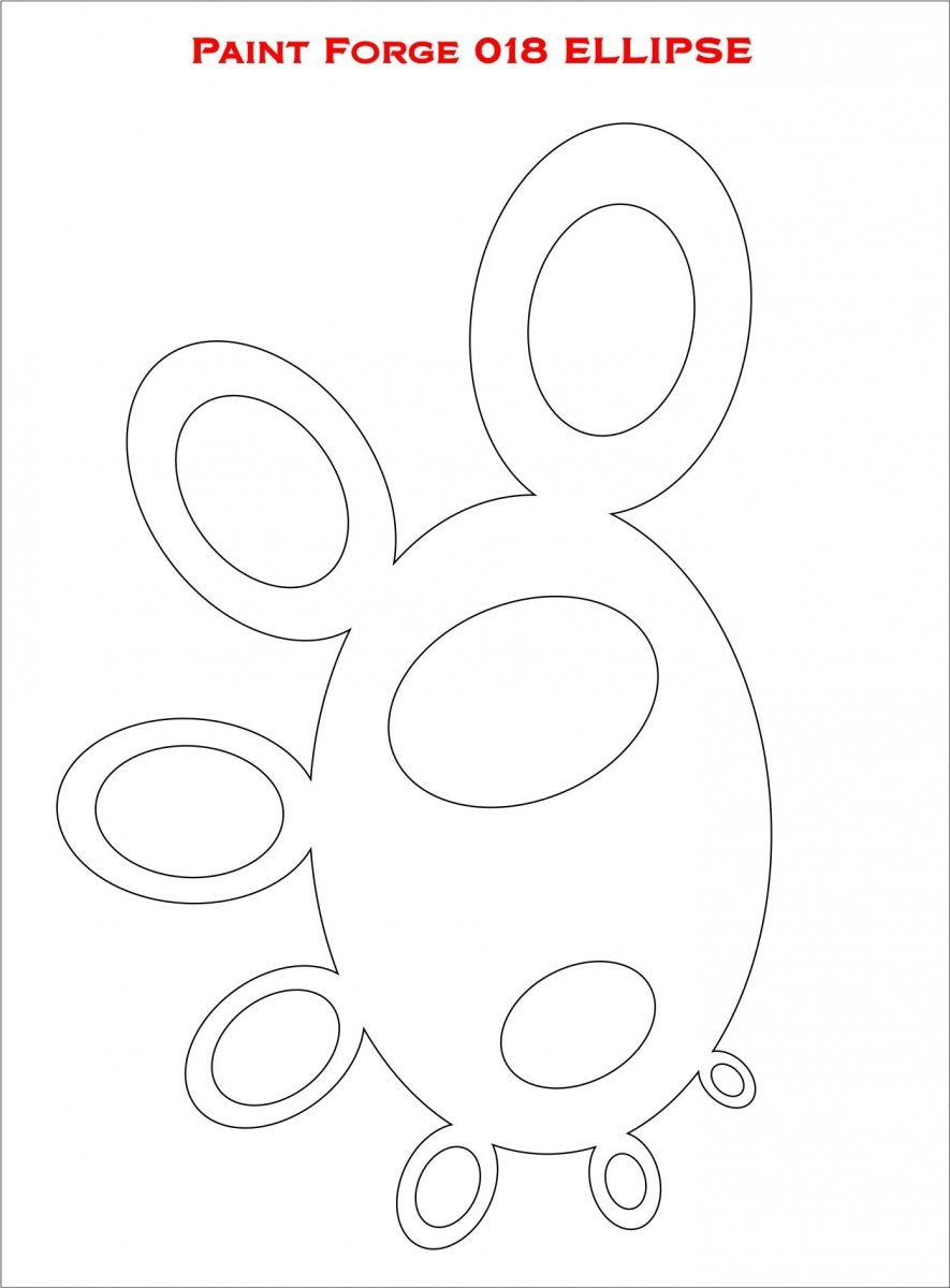Paint Forge PFST018M STENCIL - ELLIPSE – image 2