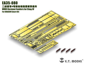 E.T. Model EA35-080 WWII German Fenders for Stug.IV For DRAGON Smart Kit 1/35 – zdjęcie 2