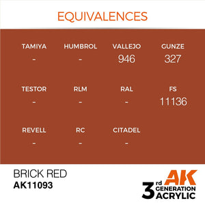 AK Interactive AK11093 BRICK RED – STANDARD 17ml – image 2
