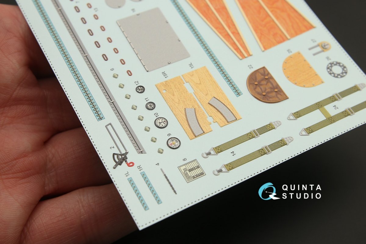 Quinta Studio QD32060 Fokker Dr.1 3D-Printed &amp;amp; coloured Interior on decal paper (for Roden kit) 1/32 – zdjęcie 3