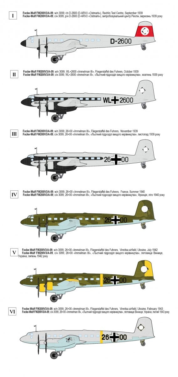 Roden 343 Focke Wulf FW200V3/A-09 Immelman III 1/144 – zdjęcie 3