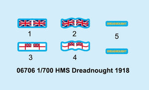 Trumpeter 06706 HMS DeadNought 1918 1/700 – zdjęcie 3
