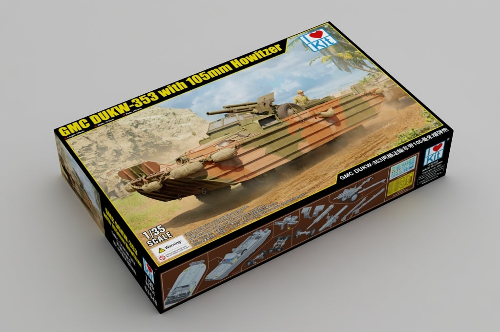 I Love Kit 63540 GMC DUKW-353 with 105mm Howitzer 1/35 – immagine 2