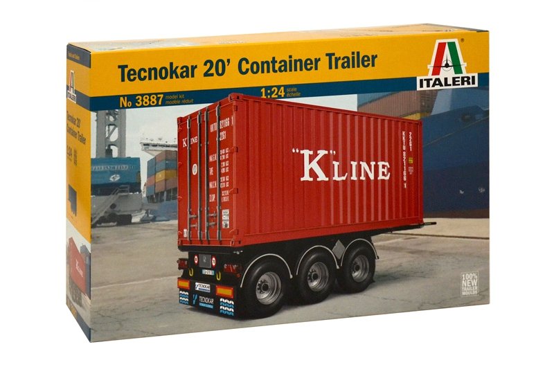 Italeri 3887 TECNOKAR 20 CONTAINER TRAILER 1/24 – zdjęcie 2