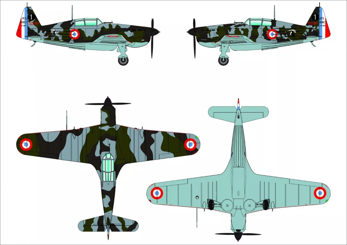 Dora Wings 48031 Morane-Saulnier MS.406C.1 - Battle Of France 1/48 – Bild 10