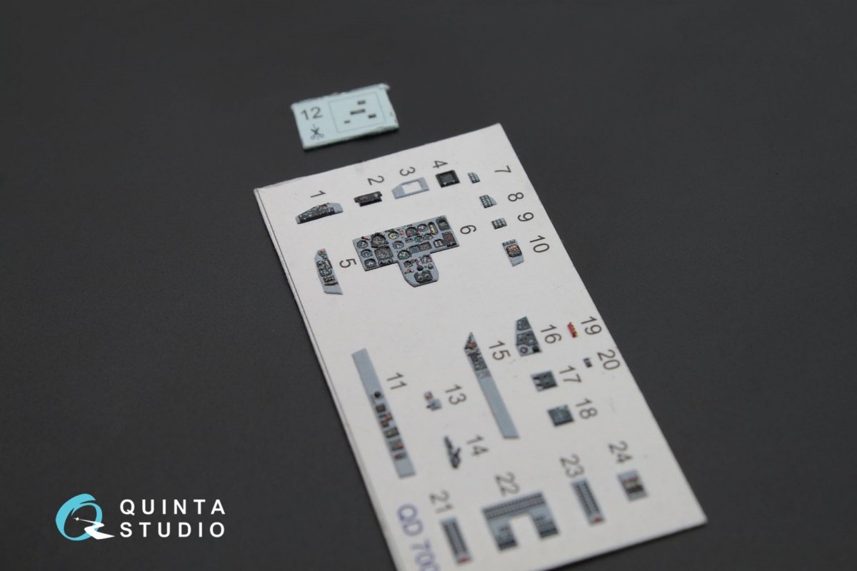Quinta Studio QD72002 MiG-29 9-13 3D-Printed &amp;amp; coloured Interior on decal paper for 7278 Zvezda kit 1/72 – Bild 2
