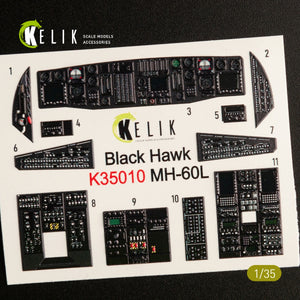 KELIK K35010 MH-60L BLACK HAWK INTERIOR 3D DECALS FOR KITTY HAWK KIT 1/35 – image 3