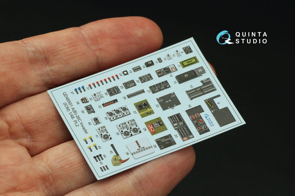 Quinta Studio QD48501 A-26C Invader 3D-Printed &amp;amp; coloured Interior on decal paper (ICM) 1/48 – zdjęcie 5