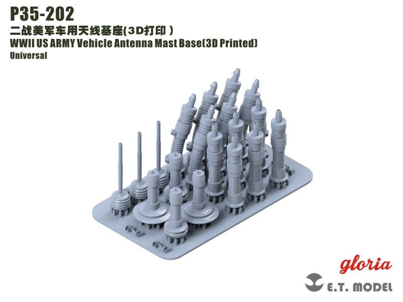 E.T. Model P35-202 WWII US ARMY Vehicle Antenna Mast Base (3D Printed) 1/35