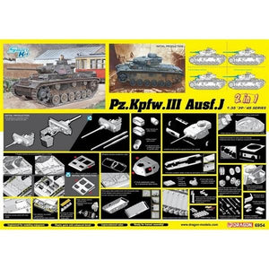 Dragon 6954 Pz.Kpfw. III Ausf.J Initial/Early Production 2in1 1/35 – zdjęcie 2