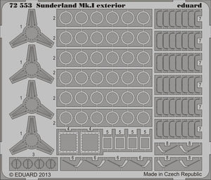Eduard 72553 Sunderland Mk. And exterior 1/72 ITALERI