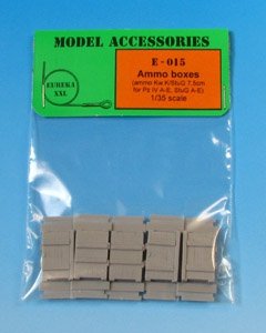 Eureka XXL E-015 Wooden Ammo Boxes for 7.5 cm Kw.K.37/Stu.K.37 L/24 1/35