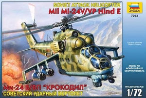 Zvezda 7293 Soviet attack helicopter MIL MI-24 V/VP Hind E 1/72
