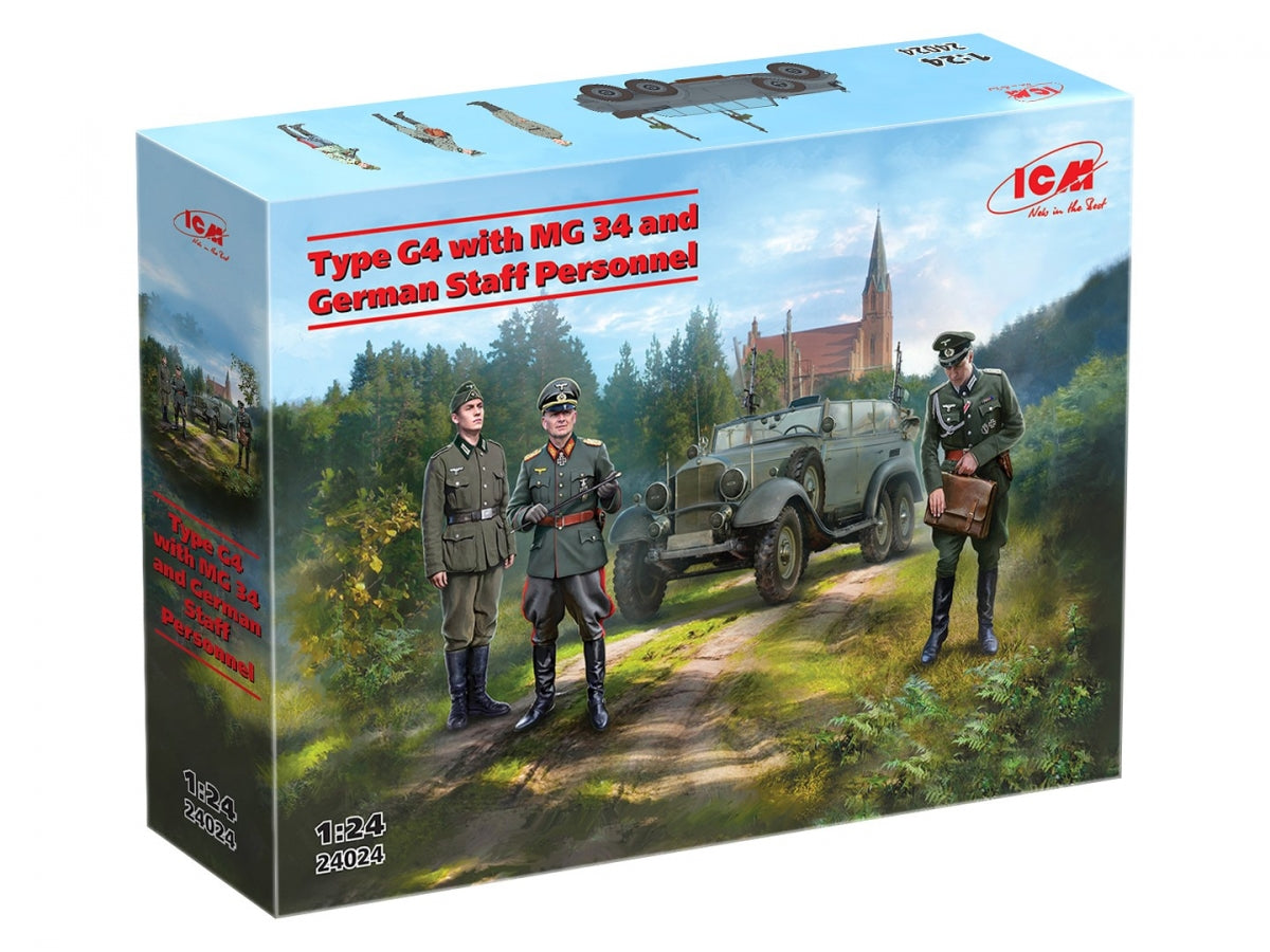 ICM 24024 Type G4 with MG 34 and German Staff Personnel 1/24