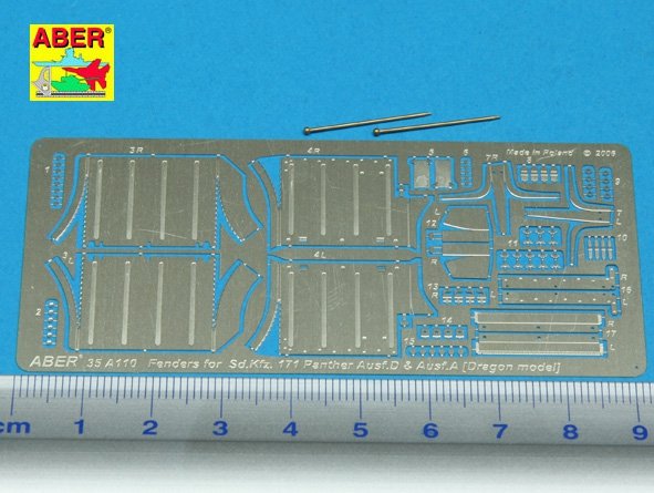 Aber 35A110 Front fenders for german medium tank Panther Ausf.A/D 1/35 – image 2