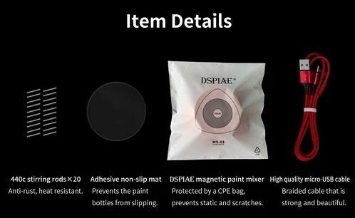 DSPIAE MS-01 Portable Magnetic Paint Mixer – zdjęcie 3