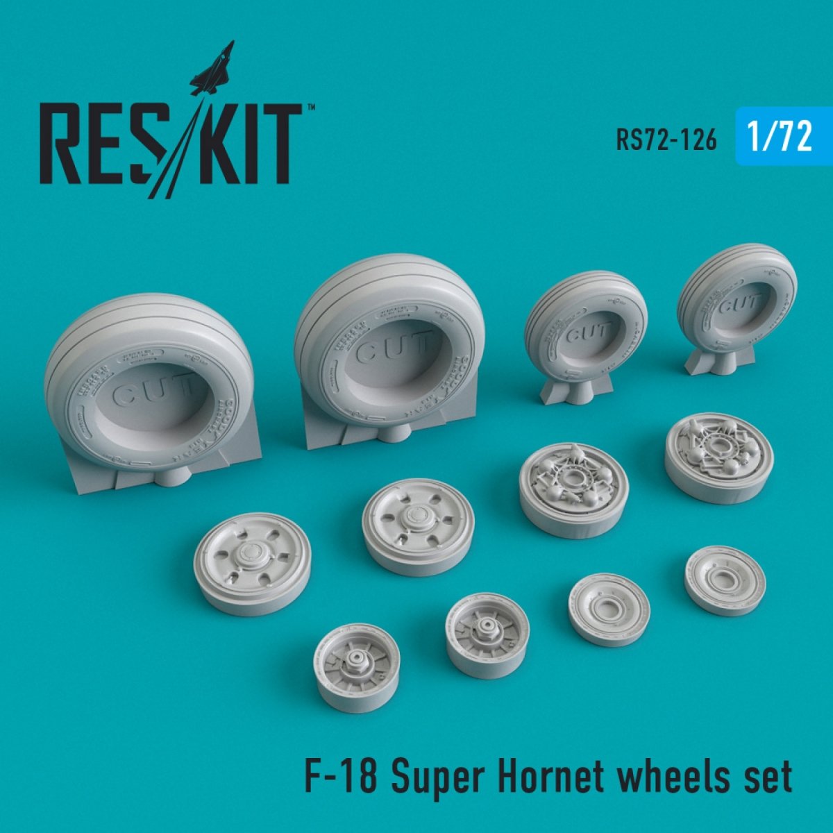 RESKIT RS72-0126 F/A-18 "SUPER HORNET" WHEELS SET 1/72