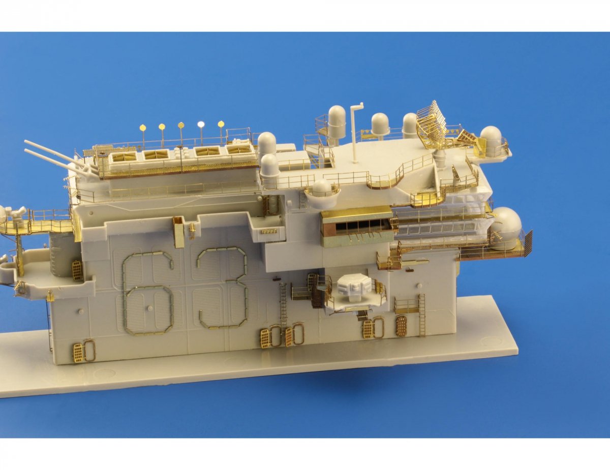 Eduard 53170 CV-63 Kitty Hawk pt.1 - island TRUMPETER 1/350 – zdjęcie 6