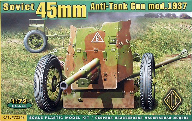ACE 72242 Soviet 45mm Anti-Tank gun model 1937 1/72