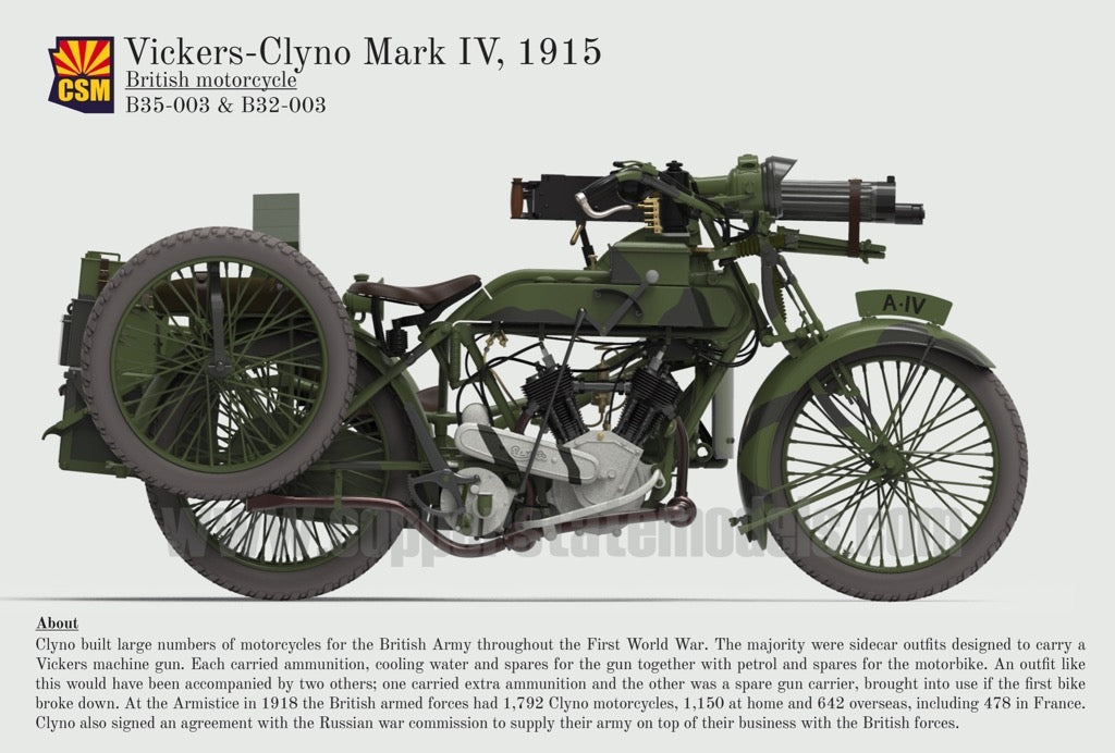 Copper State Models CSM B32003 Vickers-Clyno Mark IV, 1915 1/32