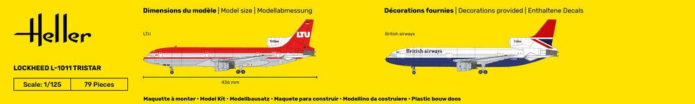 Heller 56451 Starter Kit - Lockheed L-1011 Tristar 1/125 – image 3