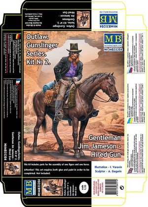 Master Box 35204 Outlaw. Gunslinger #2: Gentleman Jim Jameson Hired Gun 1/35 – image 2