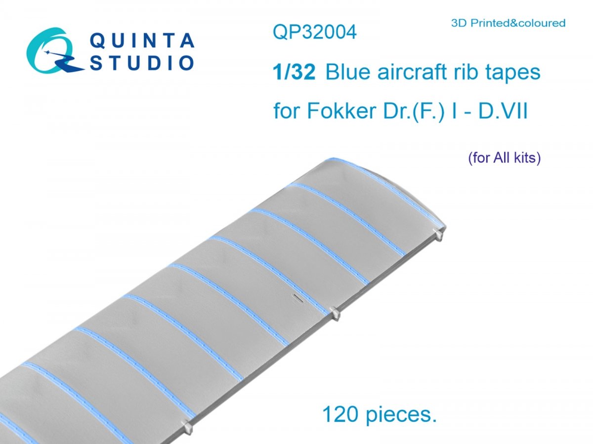Quinta Studio QP32004 Blue rib tapes Fokker Dr. (F.)ID.VII (for All kit) 1/32