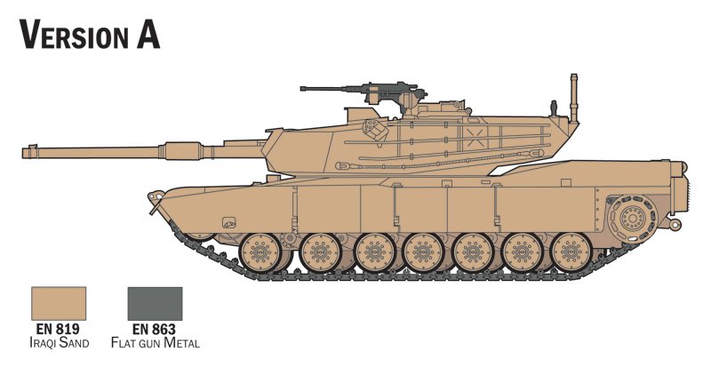 Italeri 72004 M1 Abrams - Complete Set For Modeling 1/72 – zdjęcie 4