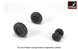 Armory Models AW72503 JAS-39 Gripen wheels w/ weighted tires, early 1/72 – zdjęcie 2