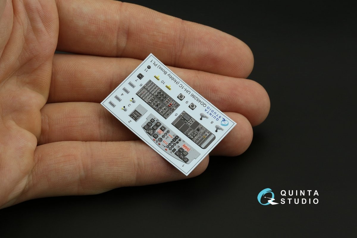 Quinta Studio QD48286 UH-1C 3D-Printed &amp;amp; coloured Interior on decal paper (HobbyBoss) 1/48 – zdjęcie 5