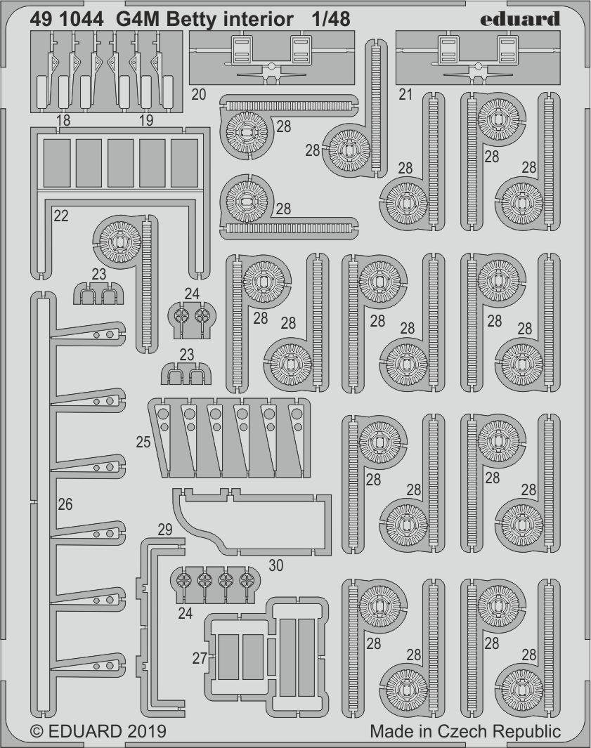 Eduard 491044 G4M Betty interior 1/48 TAMIYA – zdjęcie 2