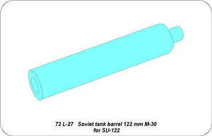 Aber 72L-27 Lufa 122 mm M30 do SU-122 / Soviet tank barrel 122mm M30 for SU-122 1/72 – zdjęcie 3
