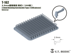 E.T. Model T-162 2.9mm Rotating lock buckle Type.1（200 pieces)