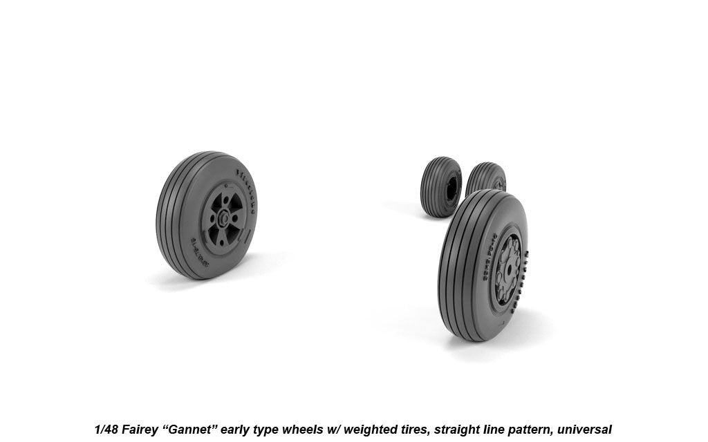 Armory Models AW48410 Fairey Gannet early type wheels w/ weighted tires of straight tire pattern 1/48 – zdjęcie 4