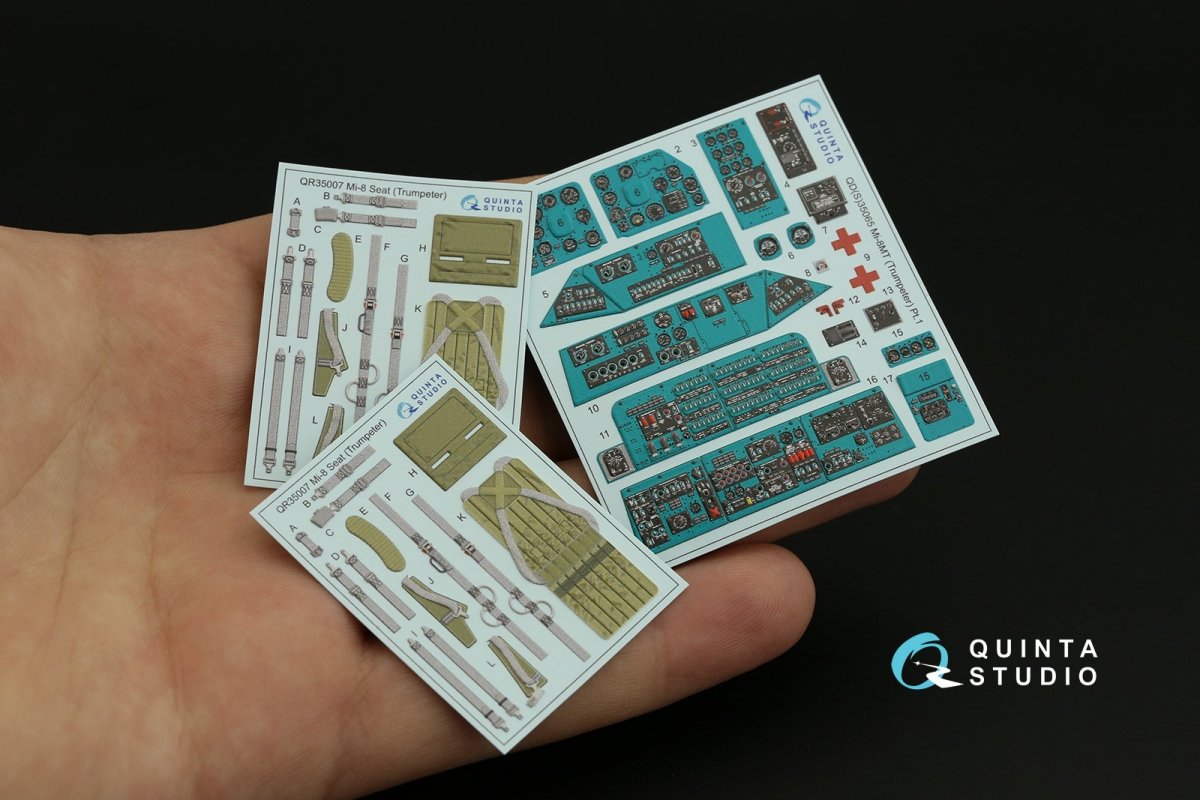 Quinta Studio QD35065 Mi-8MT 3D-Printed &amp;amp; coloured Interior on decal paper (Trumpeter) 1/35 – zdjęcie 4
