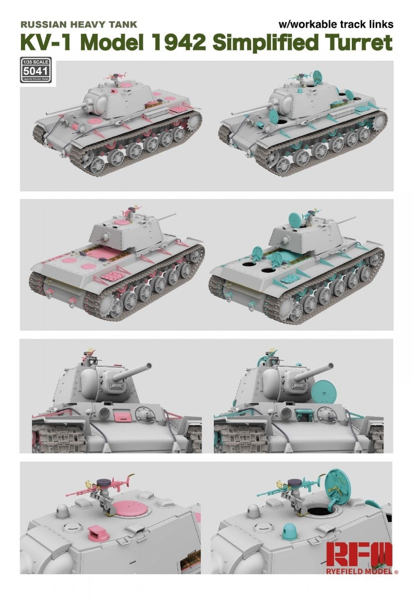 Rye Field Model 5041 KV-1 Model 1942 Simplified Turret 1/35 – image 3