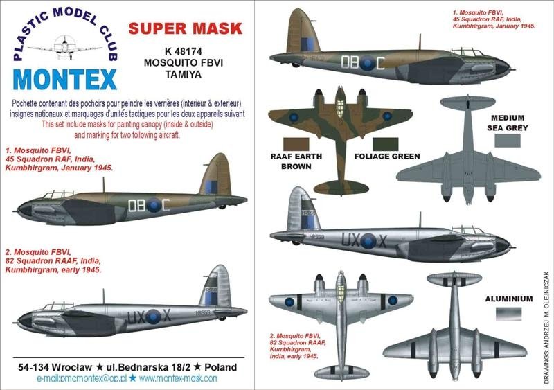 Montex K48174 DH 98 MOSQUITO VI 1/48