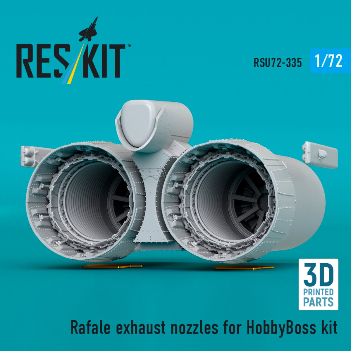 RESKIT RSU72-0335 Rafale exhaust nozzles for HobbyBoss kit (3D Printed) 1/72