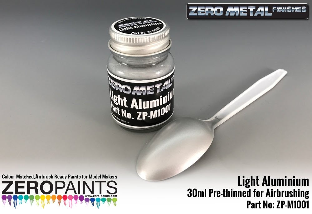 Zero Paints ZP-M1001 Light Aluminum Paint Zero Metal Finishes 30ml