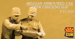 Copper State Models F35-020 Belgian Armored car crew checking map 1/35