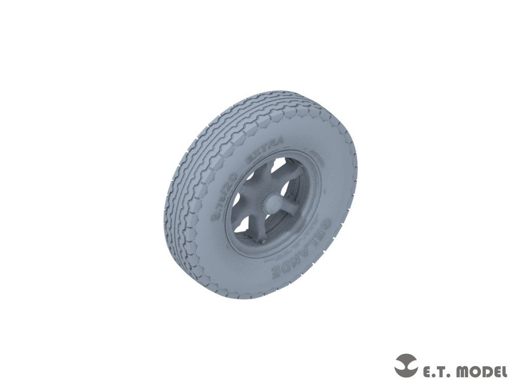 E.T. Model P35-134 WWII German Sd.Kfz.7(8t) Sagged Front Wheels &amp;amp; Spare Wheel Type.3 for Dragon / Trumpeter kit 1/35 – zdjęcie 2