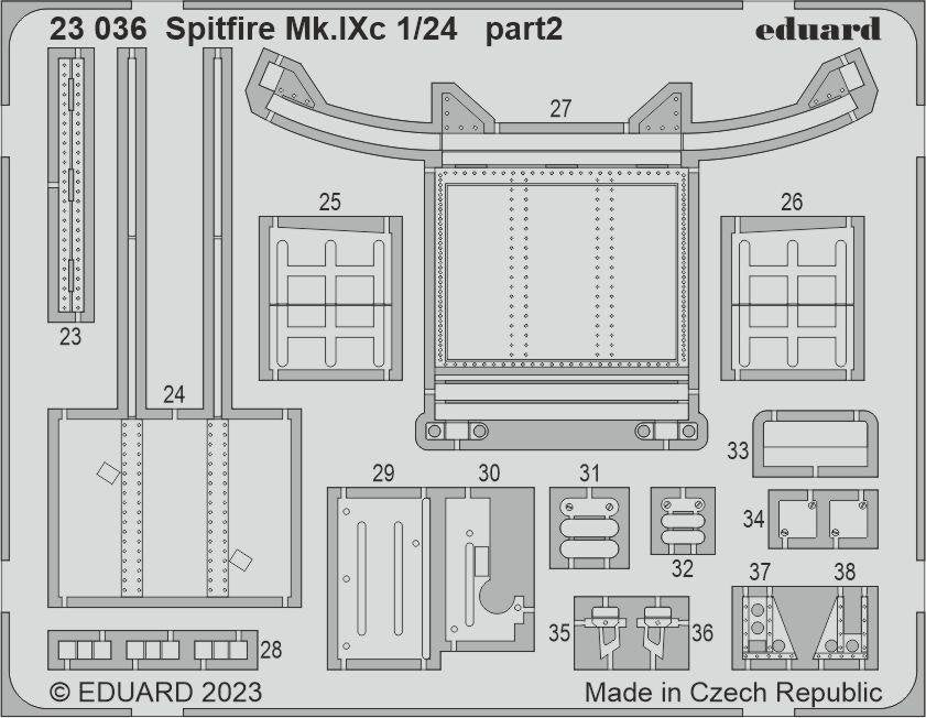 Eduard BIG2405 Spitfire Mk. IXc AIRFIX 1/24 – zdjęcie 2