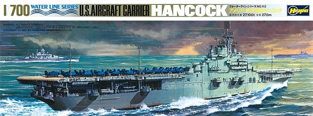 Hasegawa WL708 USS Aircraft Carrier Hancock (1/700)